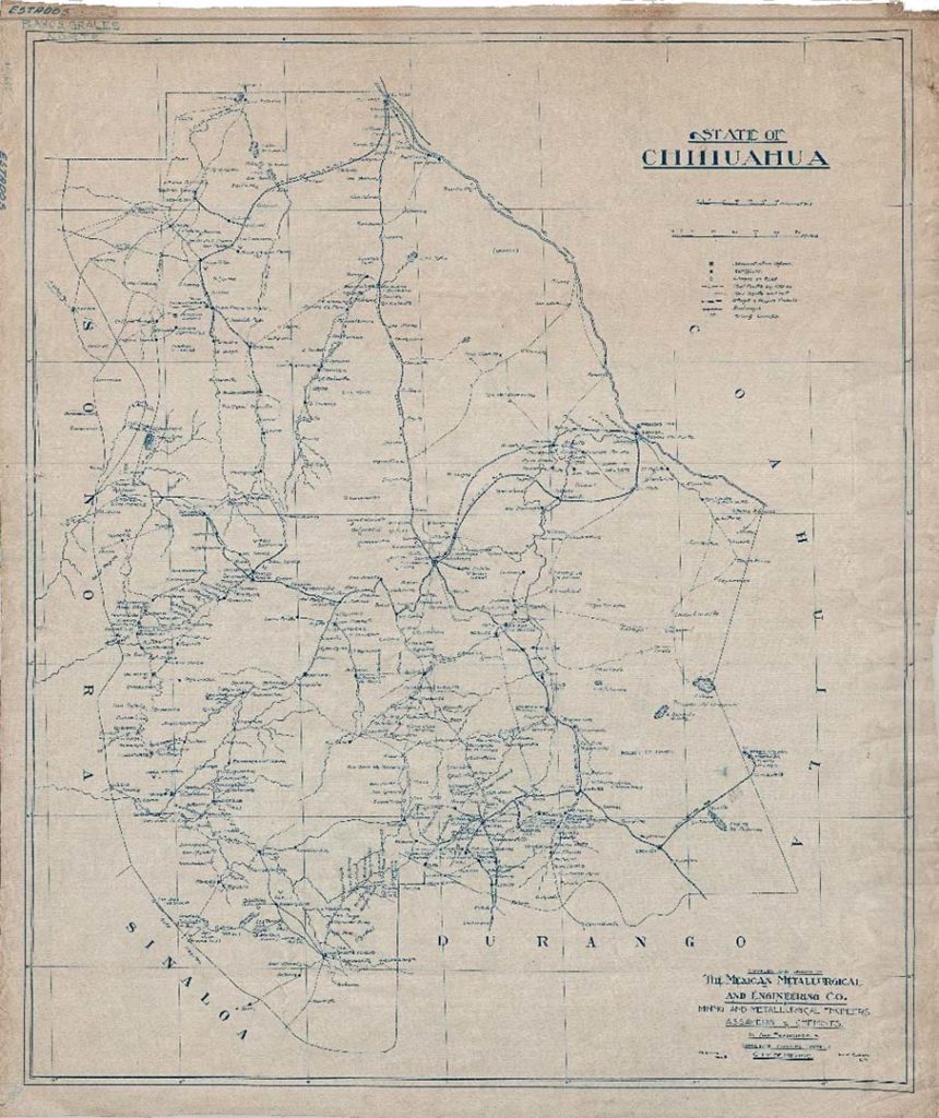 Mapa del Estado de Chihuahua